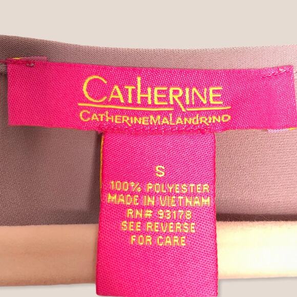 Catherine Malandrino Mauve Blush Top Ruffle Sleeve Women's size Small - Picture 5 of 8